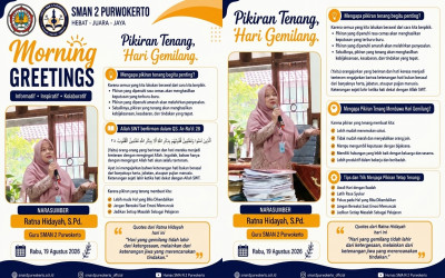 Morning Greetings SMAN 2 Purwokerto: Mengawali Hari dengan Pikiran Tenang demi Masa Depan Gemilang