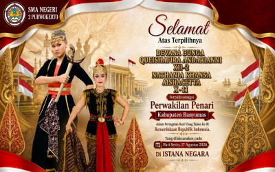 Banggakan Sekolah, Dua Siswi SMADA Terpilih Jadi Penari Perwakilan Kabupaten Banyumas di Istana Negara