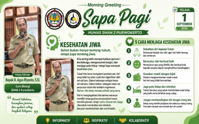 Pentingnya Menjaga Kesehatan Jiwa: Pesan Inspiratif Bapak R. Agus Riyanto, S.Si. dalam Sapa Pagi SMAN 2 Purwokerto